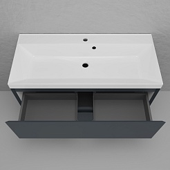 Style Line Тумба под раковину Манхэттен 100 Plus эмаль графит матовая – фотография-4